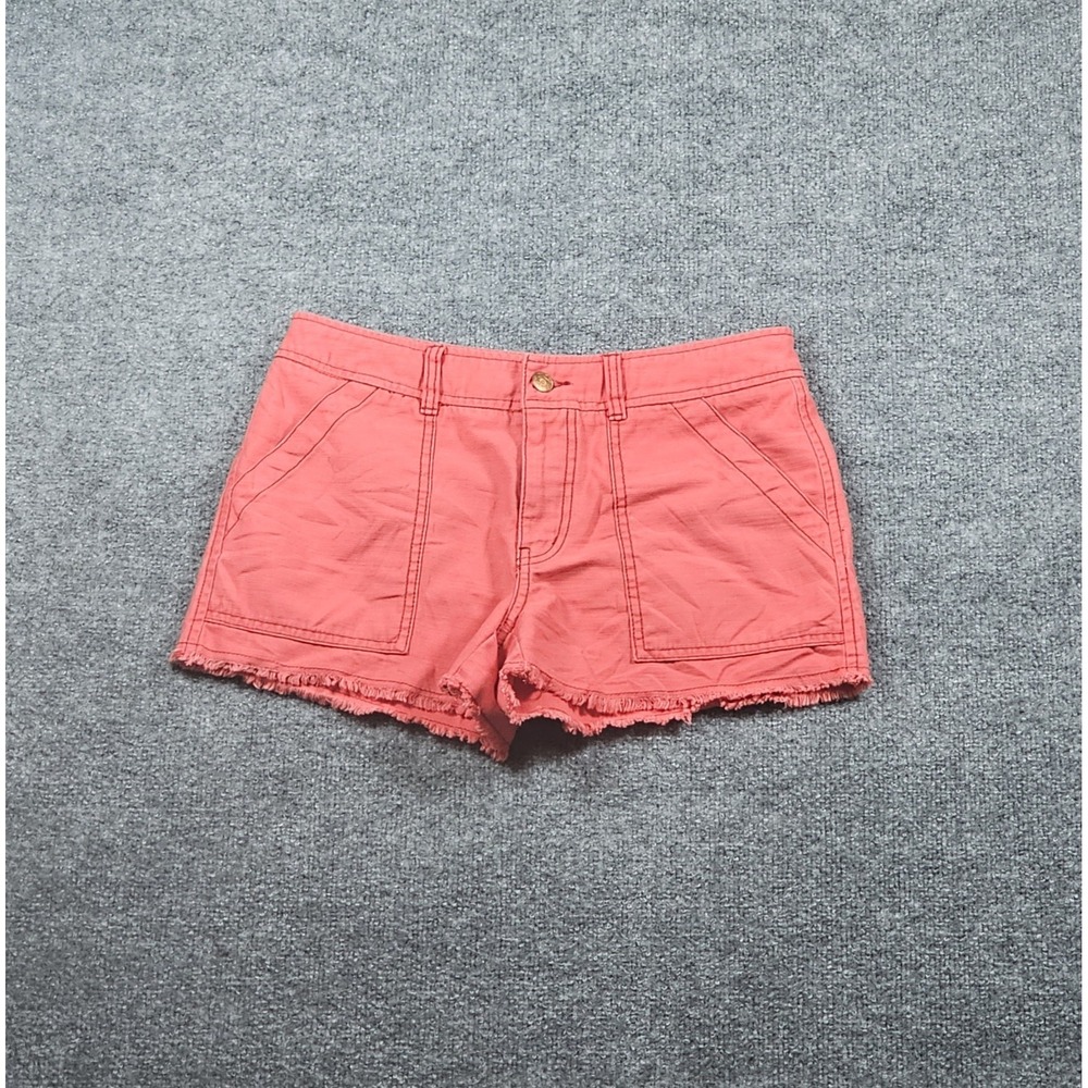 Free People Get Far Out Cargo Shorts Size 6 Cut Off Frayed Hem Utility Shorts